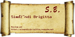 Simándi Brigitta névjegykártya